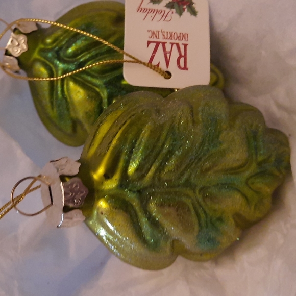 Leaf Leaves Glass Ornament Fall Holiday Christmas All Seasons Decoration Decor - Picture 9 of 11